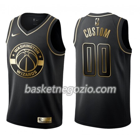 Canotte Uomo Washington Wizards Personalizzate Nike Nero Golden Edition Swingman